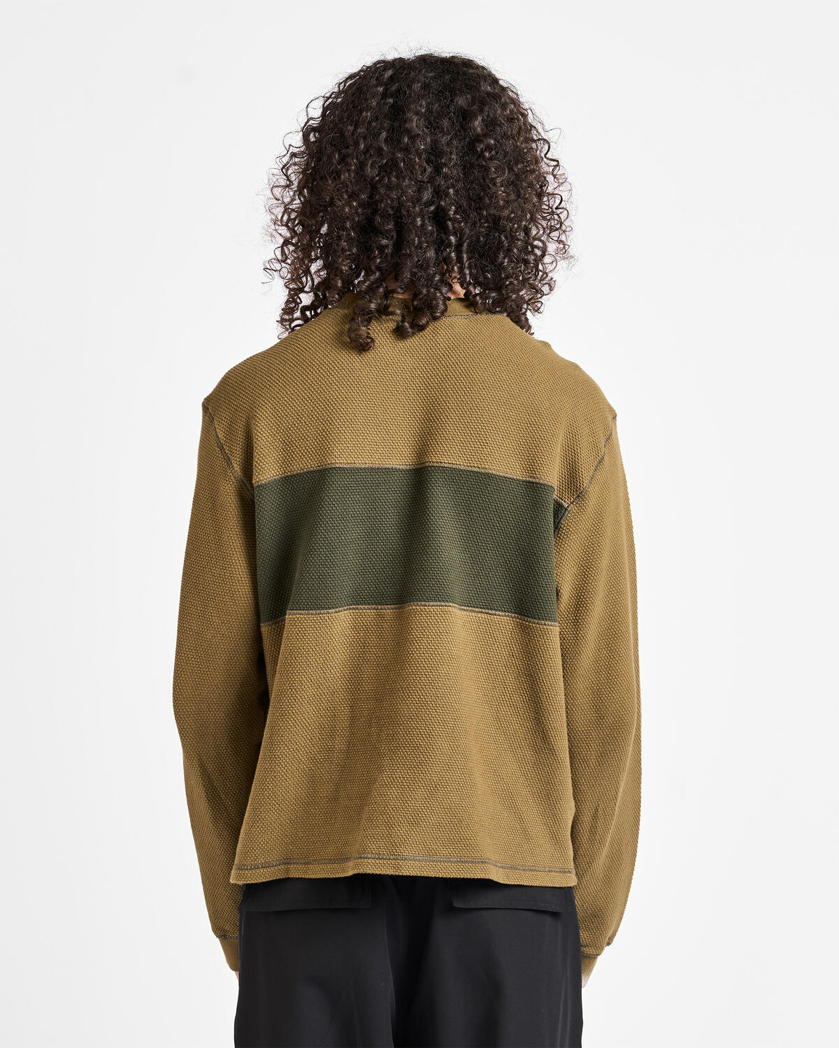 Brain Dead Thermal Long Sleeve Tee | P26T01004833-oli | AFEW STORE